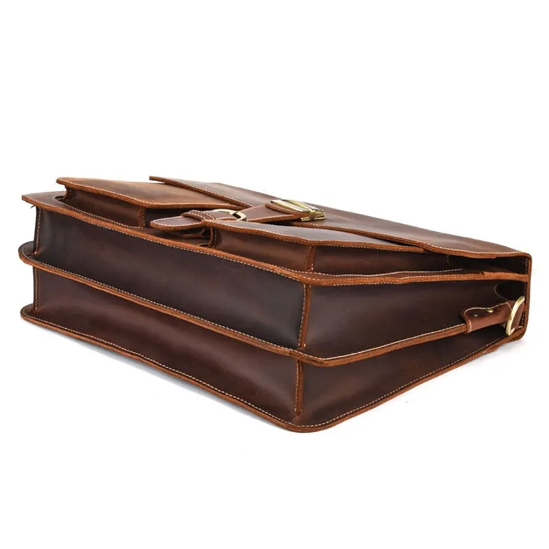 West Louis™ Retro Leather Briefcase