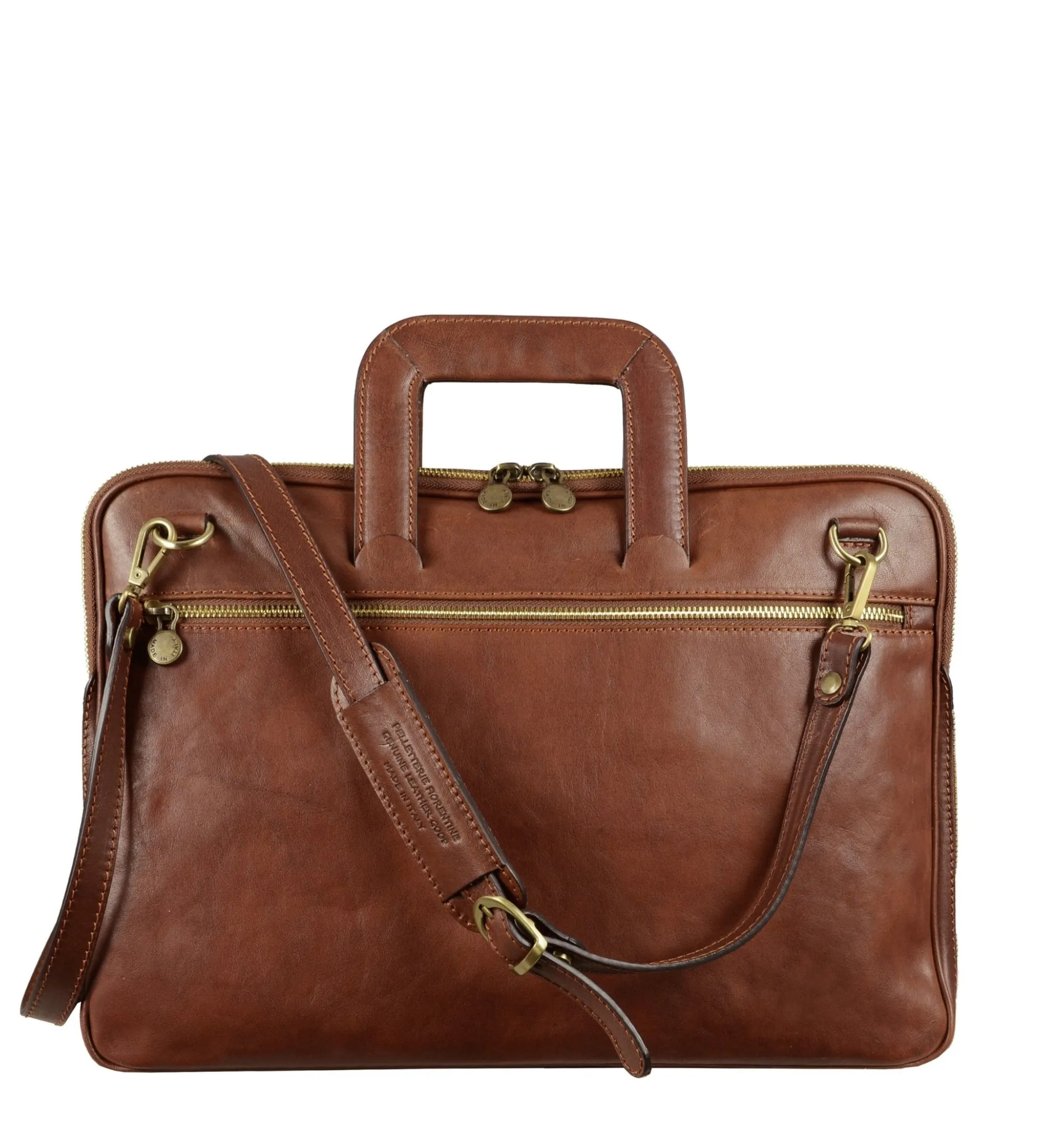 Womens Leather Briefcase Laptop Bag - Brave New World