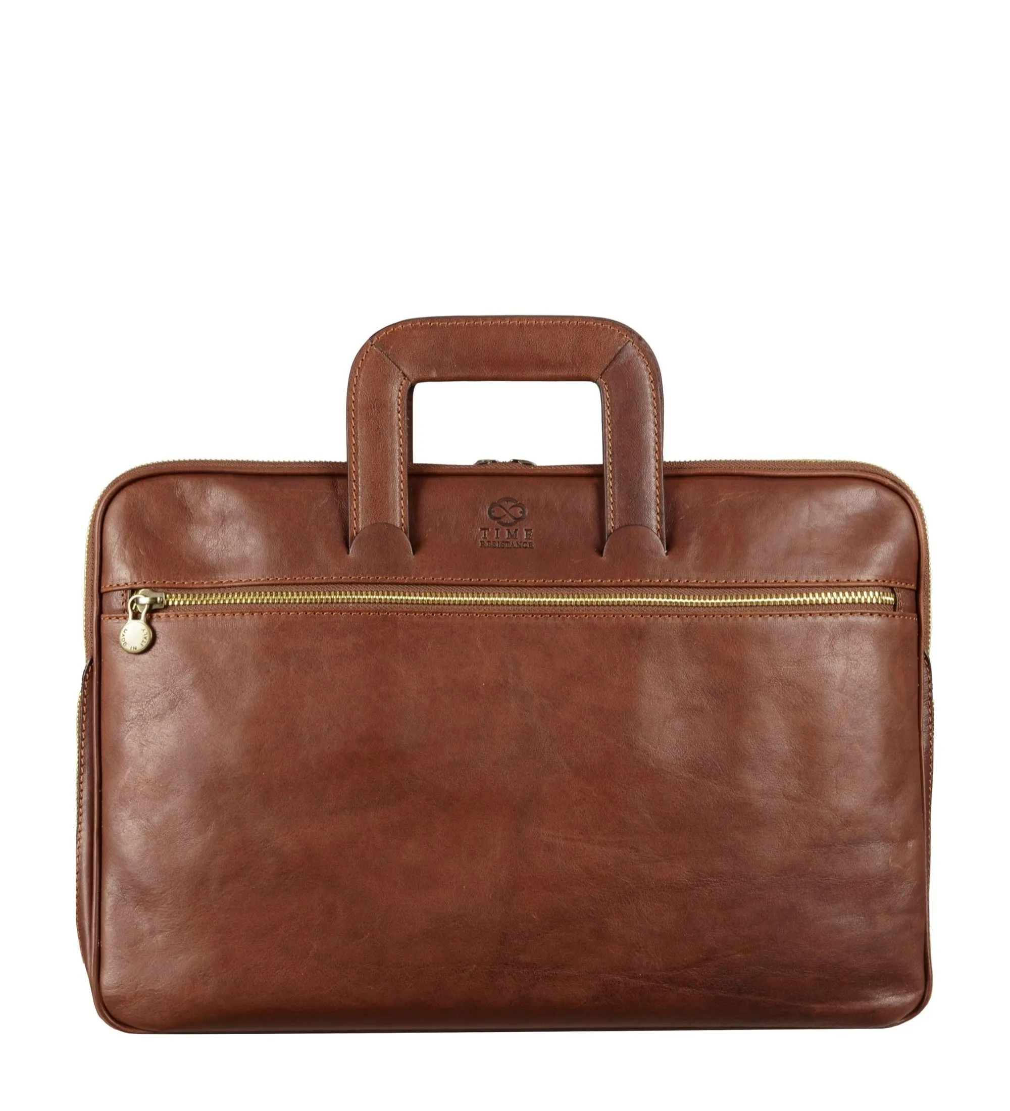 Womens Leather Briefcase Laptop Bag - Brave New World